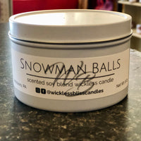 Snowman Balls Wickless Candle